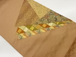 切り嵌め華文に花々模様織出し名古屋帯